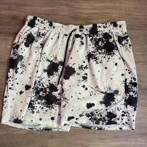Black and White Splatter Shorts